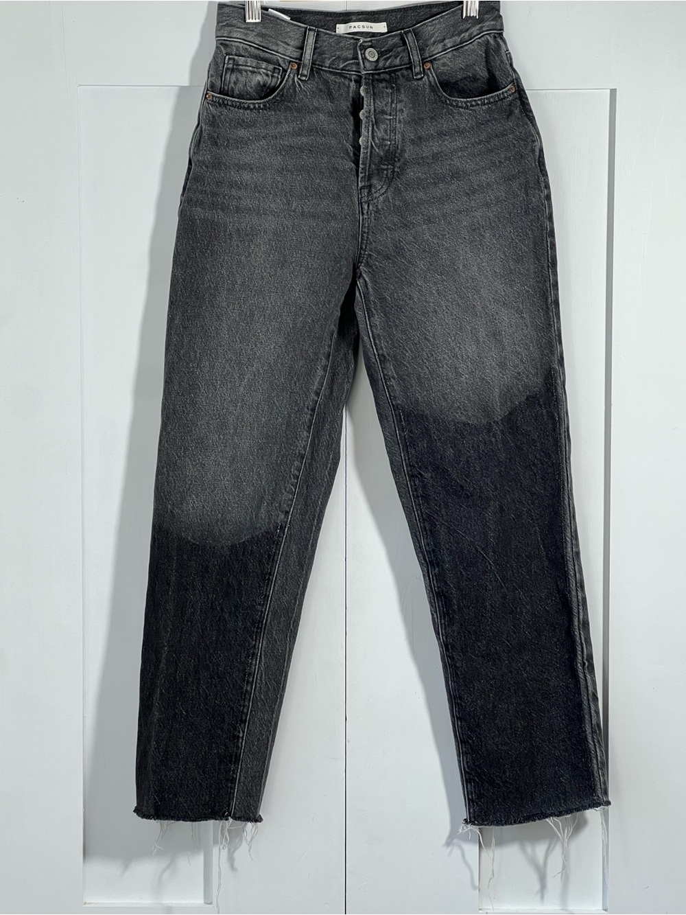 PacSun Eco Two-Tone High Rise Straight Jeans Dark Shadow Size 24
